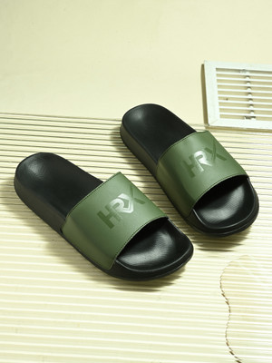 HRX by Hrithik Roshan Men Slides(Olive , 9)