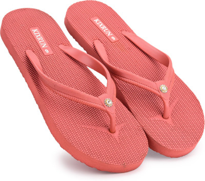 Kixrun Women Slippers(Orange , 7)