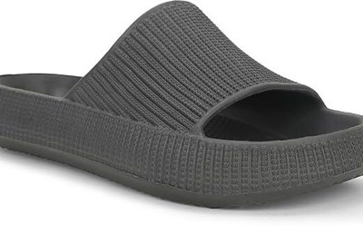 marbelous fashion Men Flip Flops(Grey , 7)