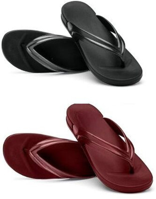 NASCOW Women Slippers(Maroon , 8)