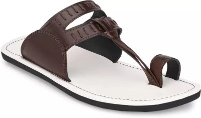 Lorence Fashion Hub Men Slippers(Brown , 10)