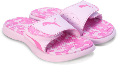 PUMA Women Slides(Pink , 5)
