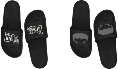 nvisan Men Slides(Grey, White, Black , 8)