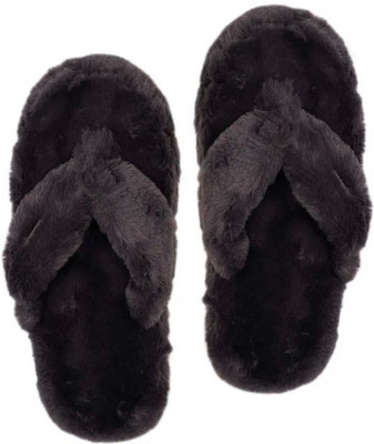 Sale YUG Women Flip Flops(Black , 3)