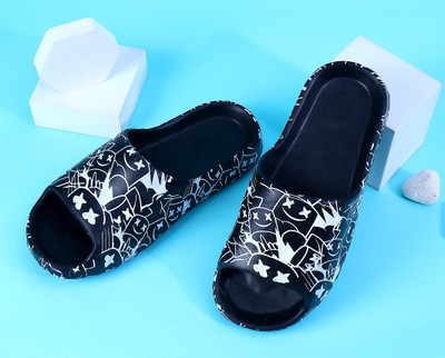 Pampy Angel Men Slides(Black , 6)