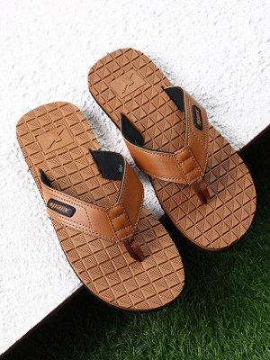 Sparx Men Slippers(Tan, Black , 9)