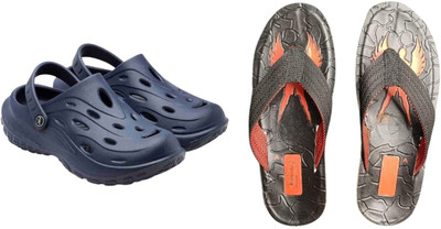 BLIBBERS Men Slippers(Navy, Black , 7)