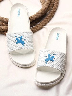 CANTABIL Men Slides(White , 8)