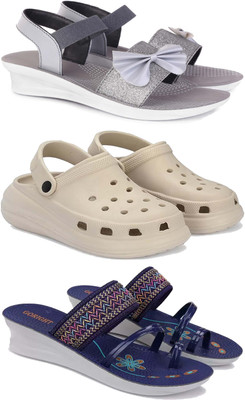 Pennen Women Slippers(Blue , 8)