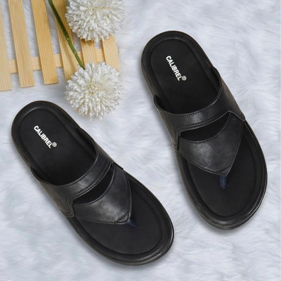 CALIBREL Men Slippers(Black , 9)