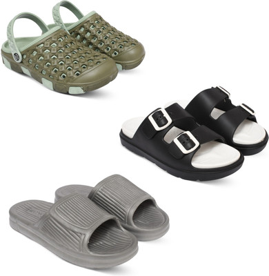 Acorn Men Slides(Olive, Black, Grey , 10)