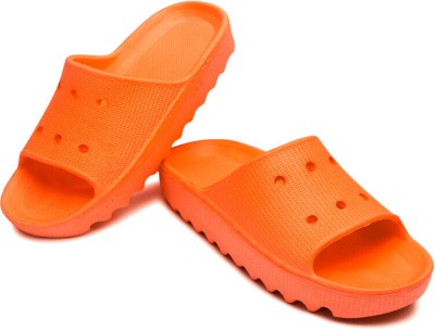 Fuliva Men Slides(Orange , 10)