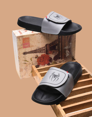 PERY-PAO Men Slides(Grey , 8)