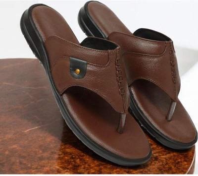 ZIRSQ Men Slippers(Brown , 13)