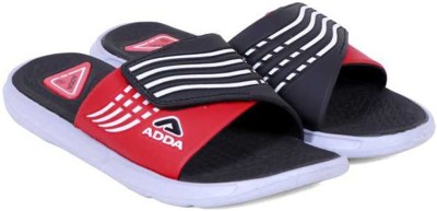 Adda Men Slides(Black, Red , 10)