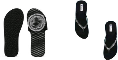 BOOMBEAUTY Women Flip Flops(Multicolor , 7)