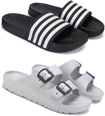 Earton Men Slides(Grey , 10)