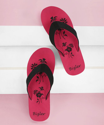 BIZLER Women EVA|Ultralightweight|Premium|Comfort|All Season Flip Flops(Pink , 8)