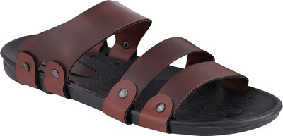 SECRITAS Men Slides(Brown , 8)