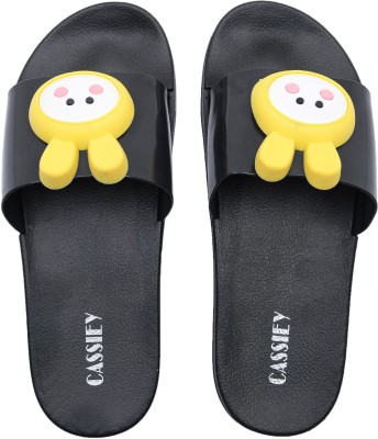 Cassiey Women Slides(Black , 3)