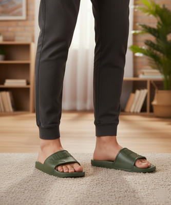 PUMA Men Popcat 20 Injex Res Slides(Green , 7)