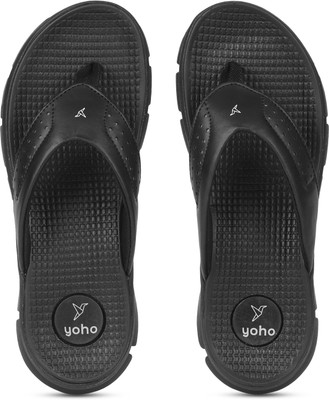 yoho Men Men Slipper Arch support Ortho Comfortable Stylish breathable Slippers(Black , 6)