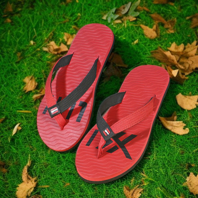 Hilux Men Flip Flops(Red , 8)