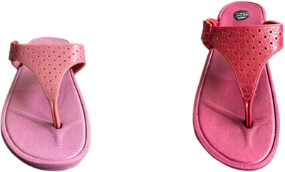 ADUKIA Women Flip Flops(Pink, Pink , 8)