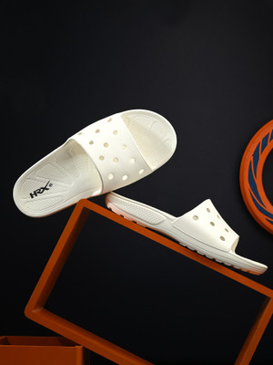 HRX by Hrithik Roshan Men Ultra-Lightweight & Flexible EVA Slip-On for All-Day Comfort Slides(White , 6)