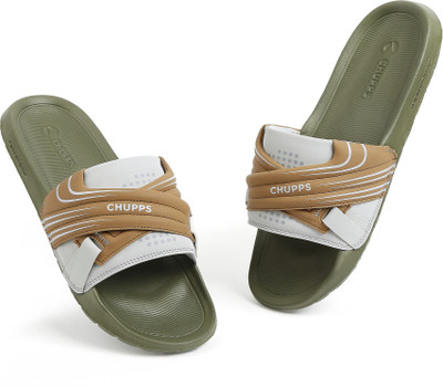 Chupps Men VERTEX Powergrip Slides(Olive , 6)