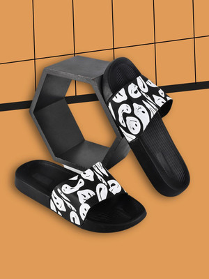 Shoe Mate Men Slides(Black , 9)