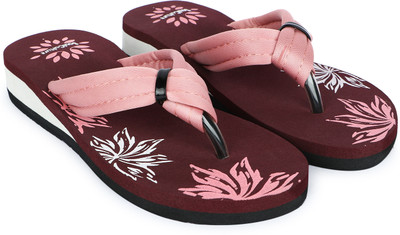 SOUL CULTURE Women Doctor Walk By SOULCULTURE|Lightweight|Ortho|Heel Slipper Slides(Maroon , 6)