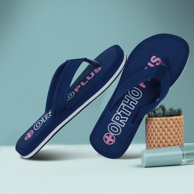 Baoji Women Women's Soft & Stylish Flip-Flops | , Anti-Slip, Comfortable Daily Wear Slippers Slippers(Navy , 7)