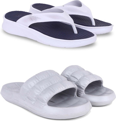 Kapani Fashion Men Slippers(Blue, Grey , 9)