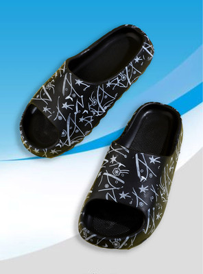 Pampy Angel Men Men Classic, Lightweight, Ultra cushion, Trendy Flipflops, Slipper, Slides Slides(Black , 6)