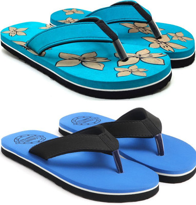 VAHMAH Women Slippers(Blue, Blue , 5)