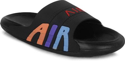 Shoe Island Men Slides(Black , 6)