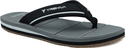 TREKIVA Men Premium Slippers Trendy Comfortable Flexible & Durable, Anti-Skid| T0601 Slippers(Grey, Black , 7)