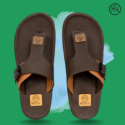metaflex Men Slippers(Brown , 9)
