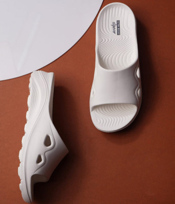 slipover Men Slides(White , 10)