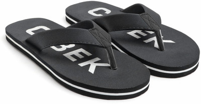 CIBEK Men Flip Flops(Black , 10)