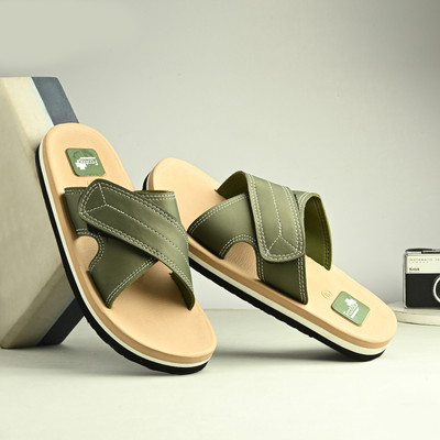 Footup Men Super Soft|Orthopedic|Comfortable|Lightweight|Diabetic Slippers(Beige , 9)