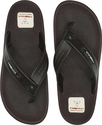 TREKIVA Men Premium Slippers Trendy Comfortable Flexible & Durable, Anti-Skid| TFG-1047 Flip Flops(Black , 10)