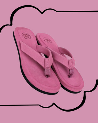 CIBEK Women Flip Flops(Pink , 7)