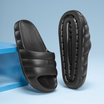 RED TAPE Men Slides(Black , 10)