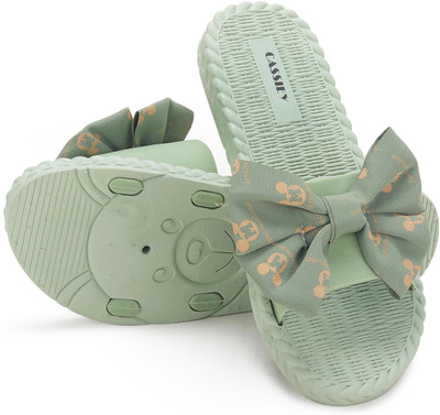 Cassiey Women Slides(Green , 6)