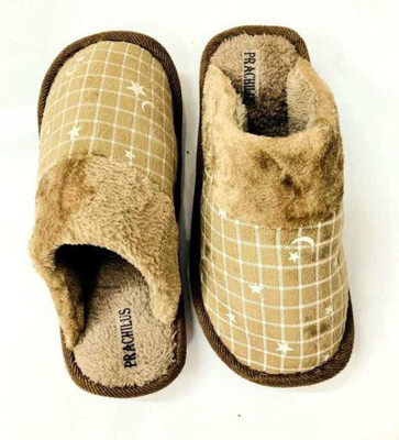 PRACHILUS Men Slippers(Brown , 11)