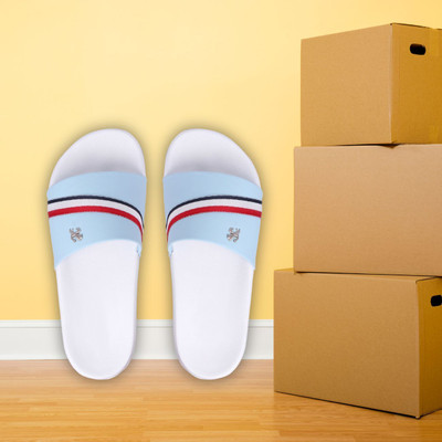 Shoe Mate Men Slides(Blue , 11)