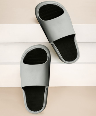 STYLE HEIGHT Men Slides(Grey , 6)