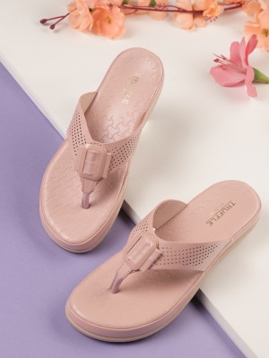 TRUFFLE COLLECTION Women Slides(Pink , 3)